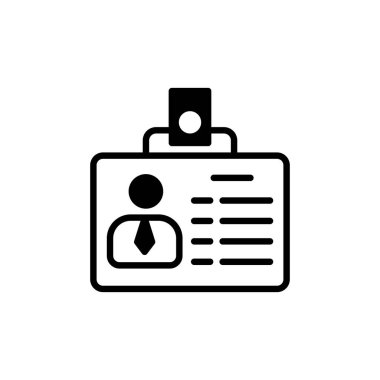 Vektör olarak kimlik kartı simgesi. Logotype