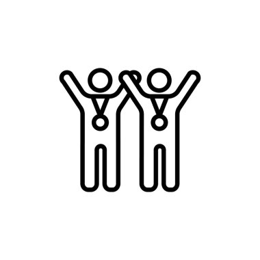 Kazanan vektör simgesi. Logotype