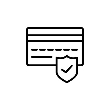Kredi kartı güvenlik simgesi vektör. Logotype