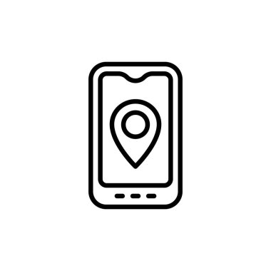 Konum simgesi vektörde. Logotype