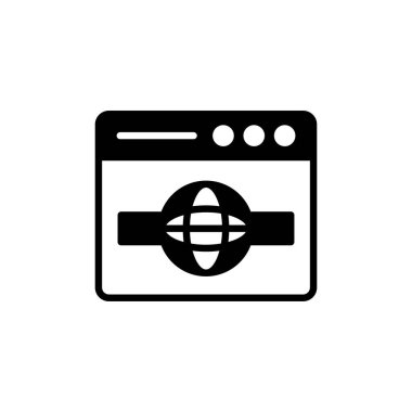 Vektör olarak tarayıcı simgesi. Logotype