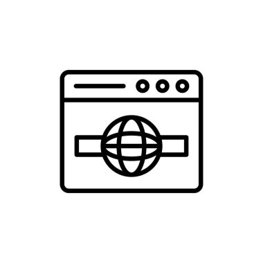 Vektör olarak tarayıcı simgesi. Logotype