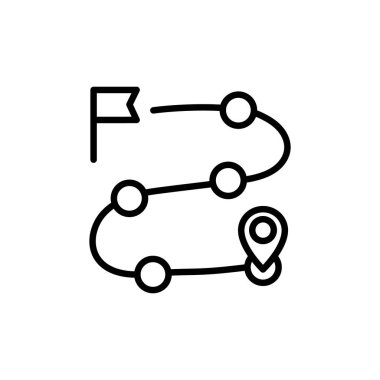 Varış simgesi vektörde. Logotype