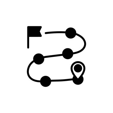 Varış simgesi vektörde. Logotype