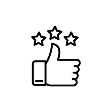 Vektör olarak Müşteri Gözden Geçir simgesi. Logotype