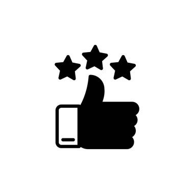 Vektör olarak Müşteri Gözden Geçir simgesi. Logotype