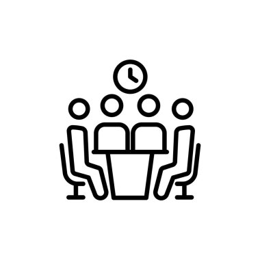 Yönetici Buluşma simgesi vektörde. Logotype