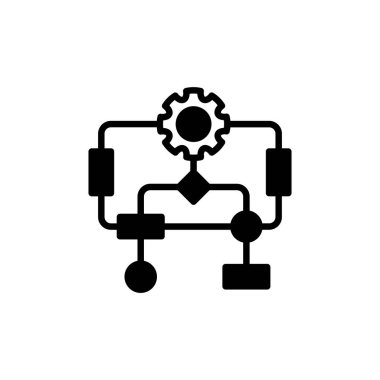 Vektör olarak algoritma simgesi. Logotype