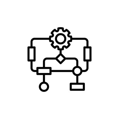 Vektör olarak algoritma simgesi. Logotype