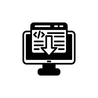 İniş sayfası simgesi vektörde. Logotype