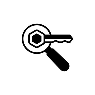 Key Search icon in vector. Logotype