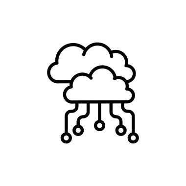 Bulut Hesaplama simgesi vektörde. Logotype