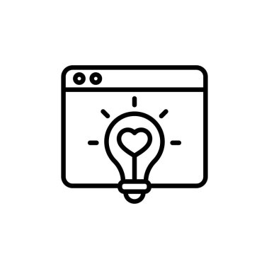 Vektör içinde yaratıcı fikir simgesi. Logotype