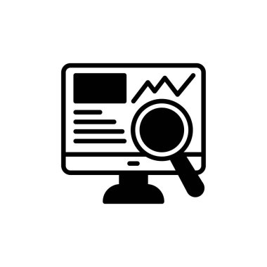 Web Research icon in vector. Logotype