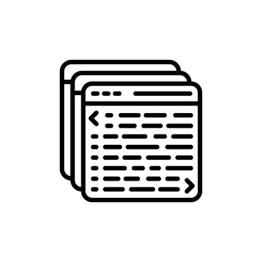 Source Code icon in vector. Logotype