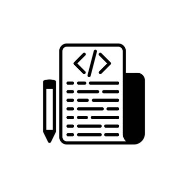 Script icon in vector. Logotype