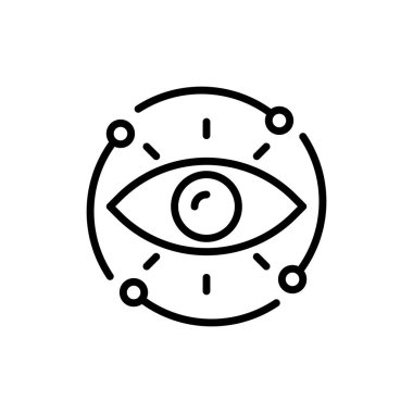 Vizyon simgesi vektörde. Logotype