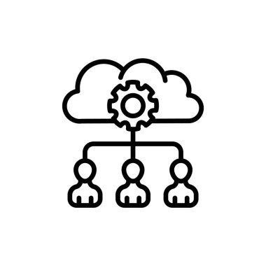 Outsource Management icon in vector. Logotype