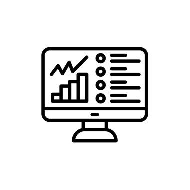 Analitik simge vektöründe. Logotype