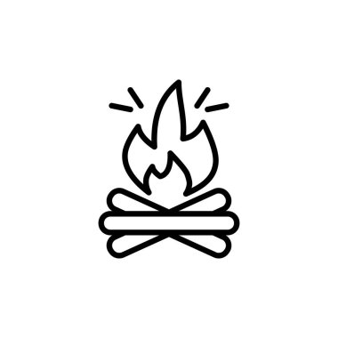 Camp Fire icon in vector. Logotype