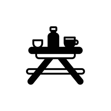 Picnic Table icon in vector. Logotype