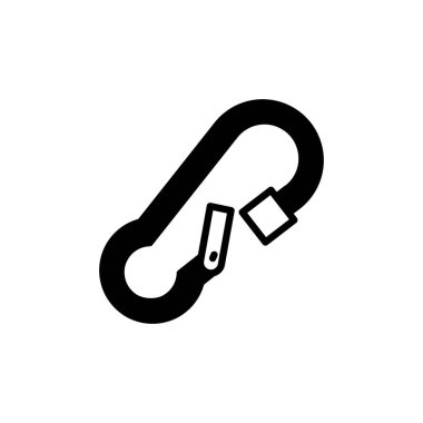 Carabiner icon in vector. Logotype