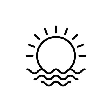 Vektör olarak gün doğumu simgesi. Logotype