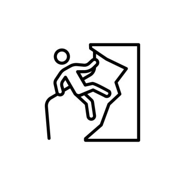 Mountaineer icon in vector. Logotype