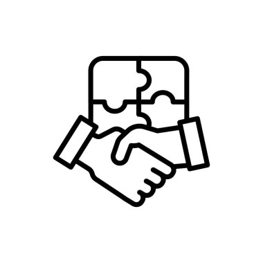 Vektör içinde işbirliği simgesi. Logotype