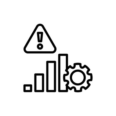 Risk Yönetimi simgesi vektörde. Logotype