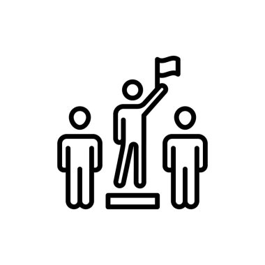 Liderlik simgesi vektörde. Logotype