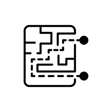 Vektör olarak SOLUTION simgesi. Logotype