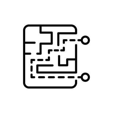 Vektör olarak SOLUTION simgesi. Logotype