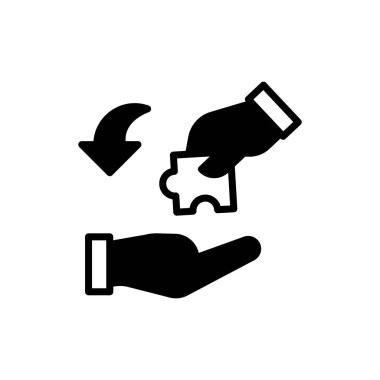 Delegating icon in vector. Logotype