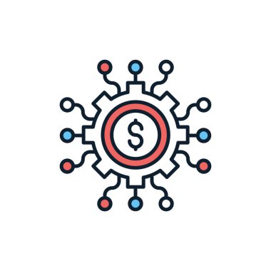 Para İdaresi ikonu vektör olarak. Logotype