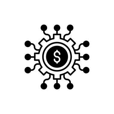 Para İdaresi ikonu vektör olarak. Logotype