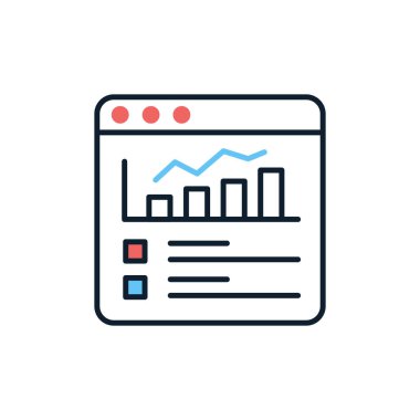 Site Statistics icon in vector. Logotype