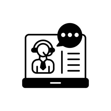 Çevrimiçi Danışmanlık ikonu. Logotype