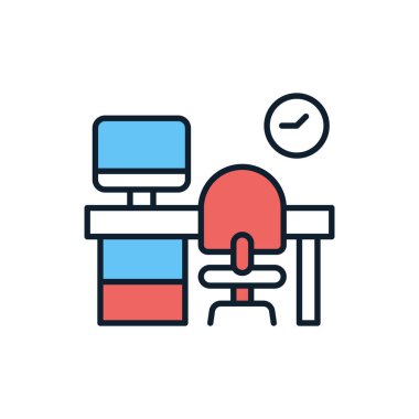 Vektör olarak işyeri simgesi. Logotype