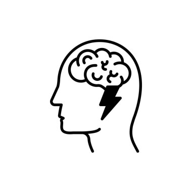 Vektör olarak beyin fırtınası simgesi. Logotype