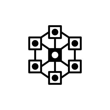 Block Chain icon in vector. Logotype