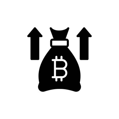 Bitcoin Profit icon in vector. Logotype