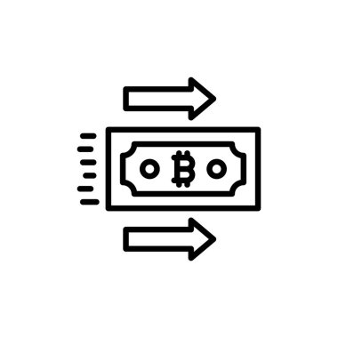 Para akışı simgesi vektörde. Logotype