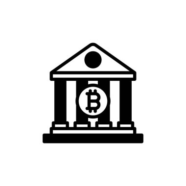 Crypto Bank icon in vector. Logotype