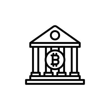 Crypto Bank icon in vector. Logotype