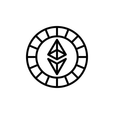 Ethereum icon in vector. Logotype