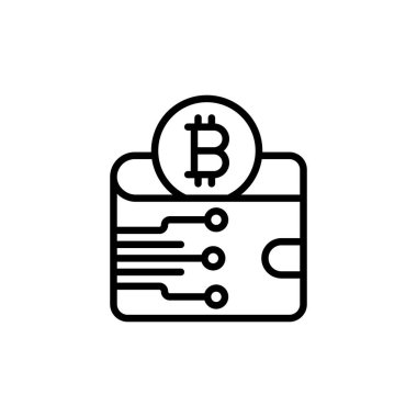 Bitcoin Wallet icon in vector. Logotype
