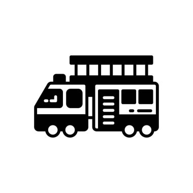 Fire Truck icon in vector. Logotype clipart