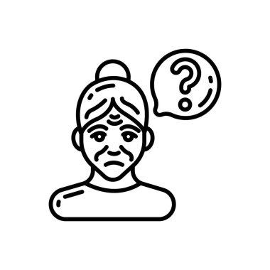 Vektör içinde hafıza kaybı simgesi. Logotype