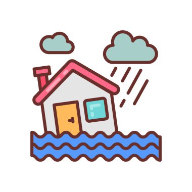 Vektör olarak Doğal Afet ikonu. Logotype